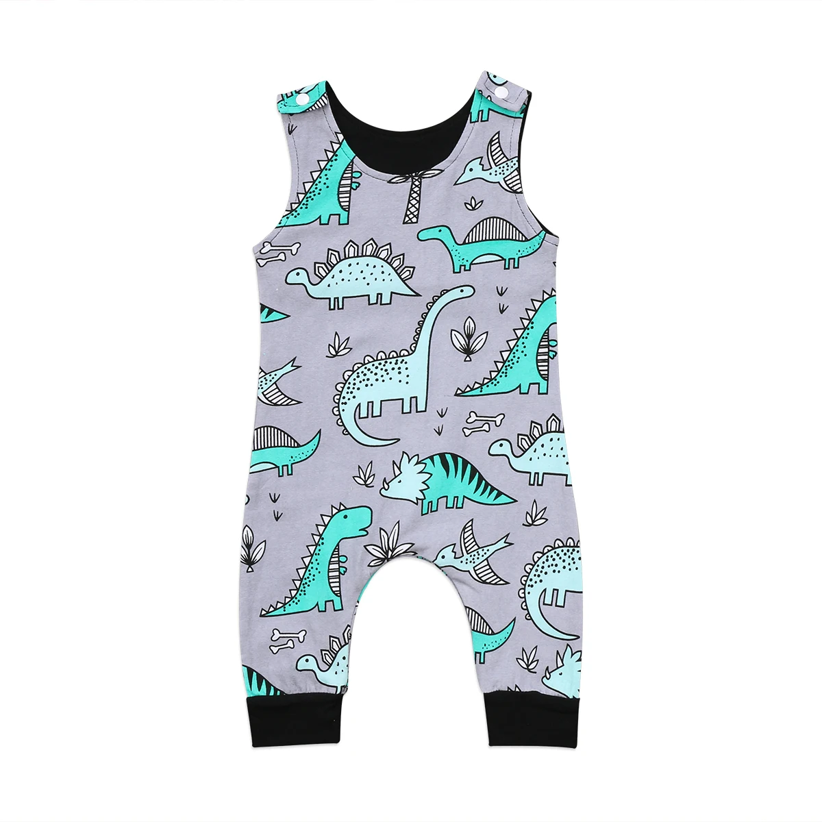 

Baby Kids Boy Girl Rompers Toddler Dinosaur Romper Sleeveless Round Neck Cotton Jumpsuit Playsuit Boys Girls Romper Outfits