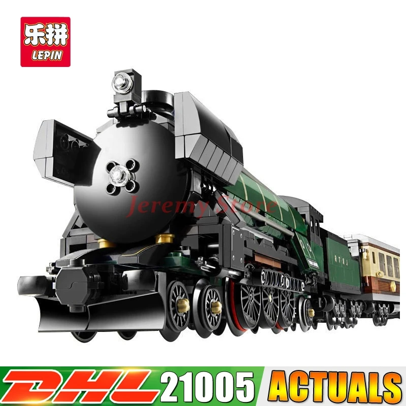 

2018 DHL LP 21005 1085Pcs Emerald Night Train LP Model Building Kit Block Bricks toys CompatibLP LPgoINGly 10194 gifts