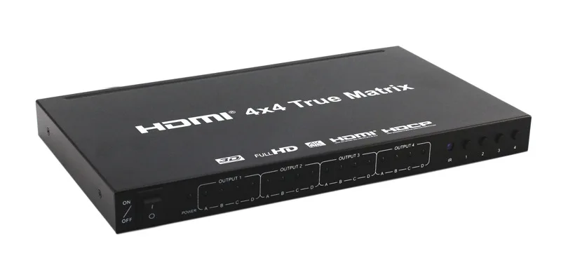 KVM HDMI коммутатор 4 в 4 Выход HD видео коммутатор Версия 1,4 поддерживает 4 к 2 к 3D ТВ разветвитель HDMI матрица