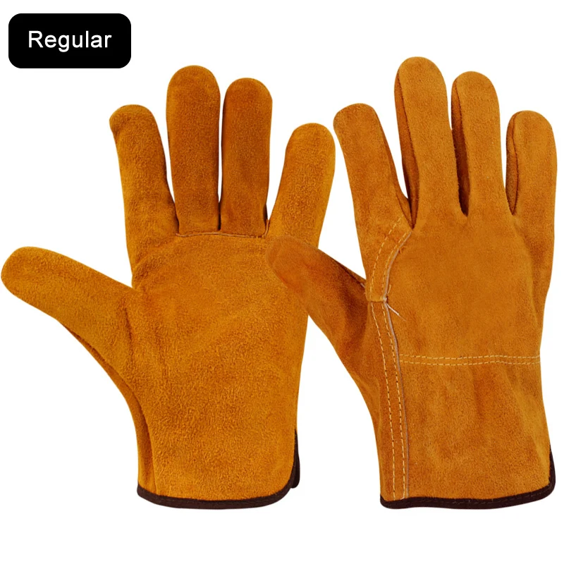 Leather Welding Gloves Anti-Cut Temperature Resistant Fire-Proof Cowhide Material - Image 3