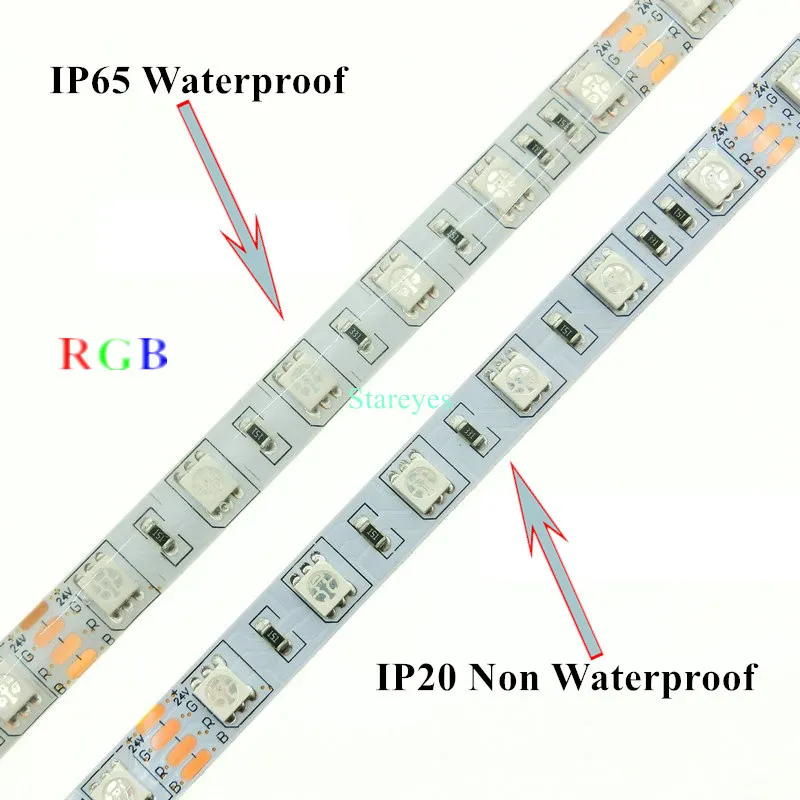 100 шт. SMD 5050 60 светодиодный/м белый, теплый белый, RGB/RGBW/RGBWW 4 в 1 RGBW/RGBWW Светодиодные ленты лента освещения IP20 IP65 Водонепроницаемый