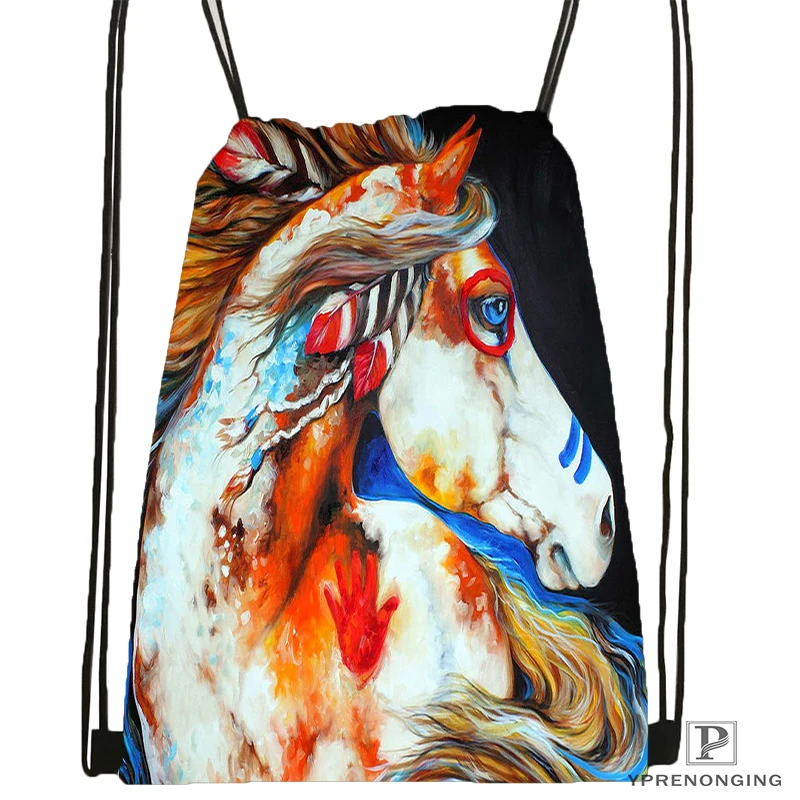 Custom Dark Horse Sunset Drawstring Backpack Bag Cute Daypack Kids Satchel (Black Back) 31x40cm#180531-04-58 Custom Dark Horse Sunset Drawstring Backpack Bag Cute Daypack Kids Satchel (Black Back) 31x40cm#180531-04-58