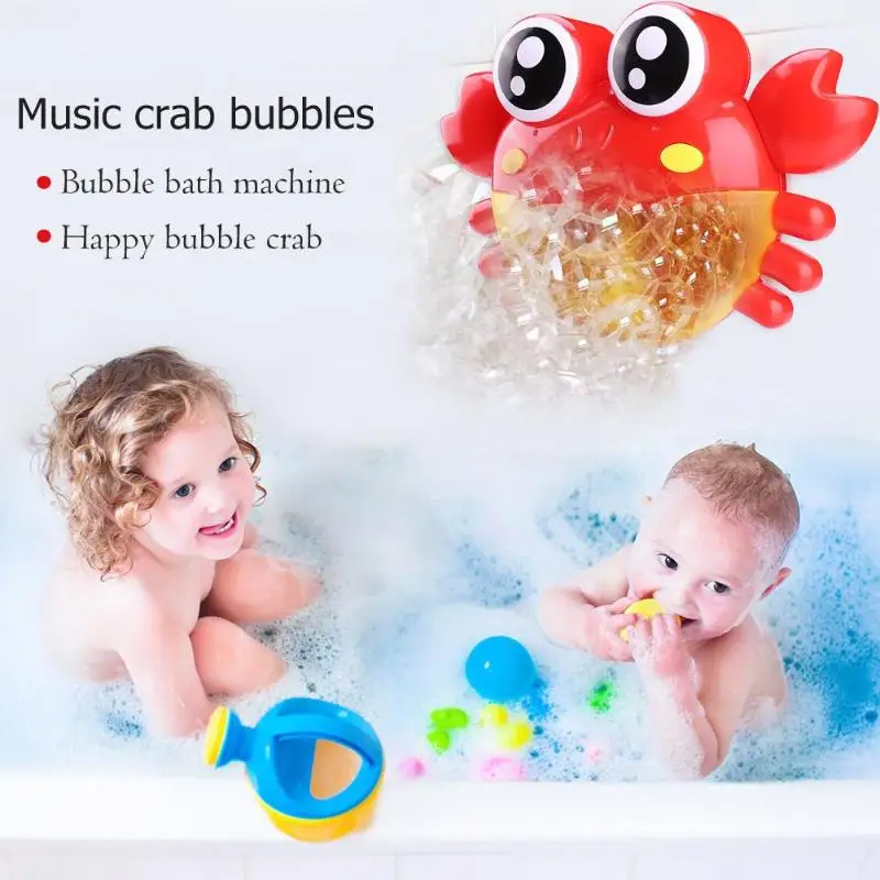 2019 Лидер продаж высокое качество пузырь машина большой краб автоматический Bubble Maker воздуходувы Музыка для ванной игрушки подарок для