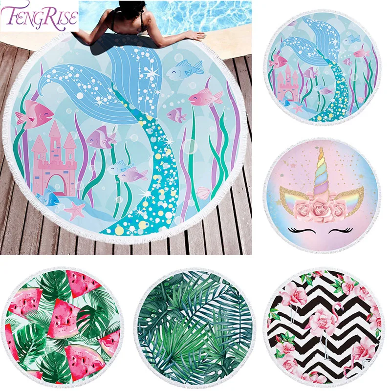 

FENGRISE Tropical Party Beach Towel Party Decor Mermaid Unicorn Summer Beach Towel For Hawaiian Party Decoration Flamingo party