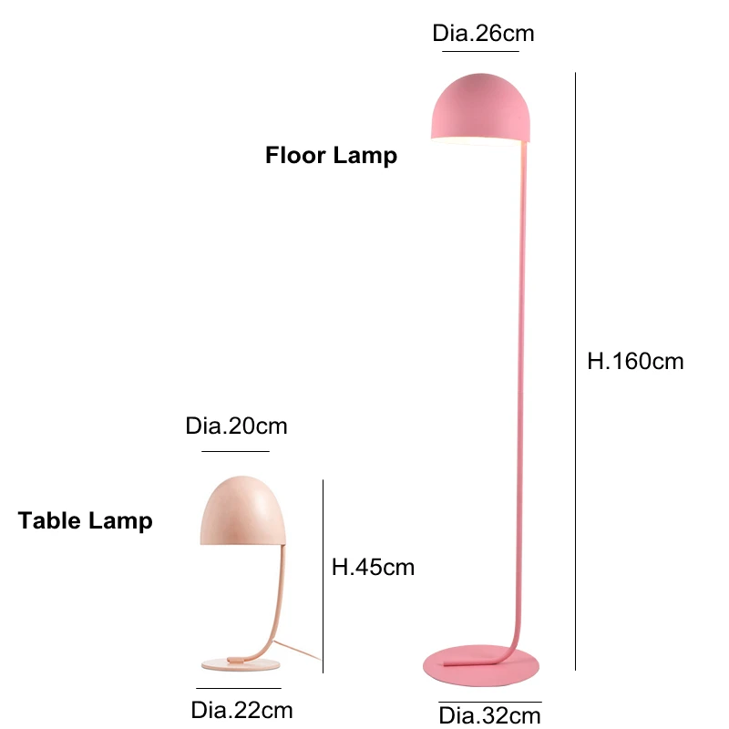 Nordic торшер розовый желтый цвет гриб пол Настольный светильник милые гостиная спальня для маленьких детей номер E27 светодиодный потолочный светильник