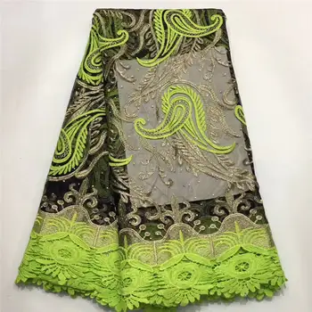 

2019 Cheap Milk Silk Lace Nigerian Lace Fabric African Net Lace Embroidery French Tulle Lace Fabric For Wedding Dresse A1603