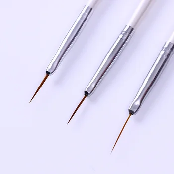 

3pcs/set Nail Art Liner Painting Pen 3D Tips DIY Acrylic UV Gel Brushes Drawing Kit Flower Line Grid French Design Tool