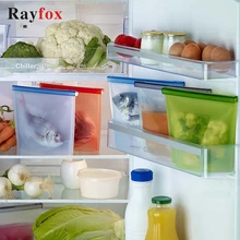 1 шт. 1000 мл кухонная герметизация пищевых продуктов сумка для хранения многоразовый холодильник свежие сумки силиконовые Фрукты Мясо Ziplock кухонный органайзер Инструменты