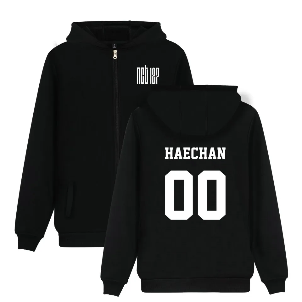 

KELUOXIN Fashion Kpop NCT U 127 Album Zipper Hoodies Men Women Idol Group Fleece Sweatshirt Member Name Print Fans Tracksuit