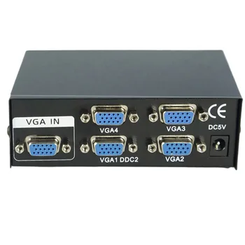 

2018 Newest 150MHz 4 Port Monitor Switch VGA SVGA Video Splitter Box Adapter USB Powered