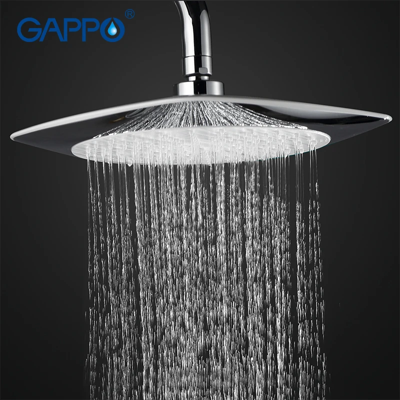 Kaufen GAPPO Wand badezimmer dusche wasserhahn set bronze regen dusche wasserhahn badewanne dusche wasserhahn chrom wasserfall große dusche kopf GA7148 8