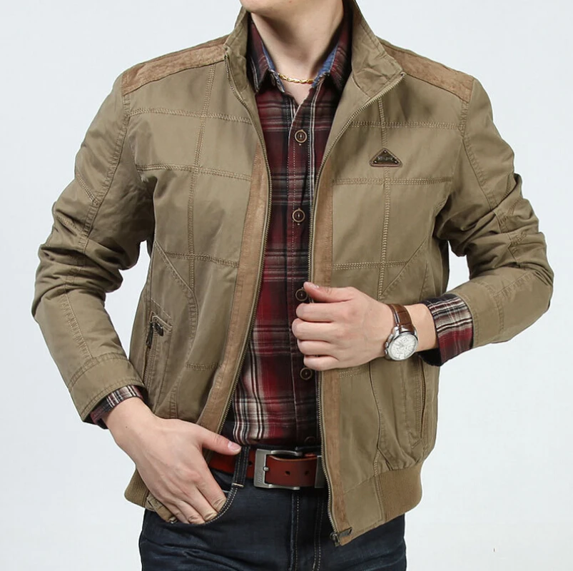 

Men Jackets Bomber New 2019 Autumn Winter Slim Waist Cargo Cargo Army Military Coats Windbreaker Cotton 100%