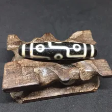 Черный цвет тибетские дзи бусины 13 мм* 55,7 мм натуральный агатовый камень дьи Тибетский Мистический Камень небеса старый чистая сила амулет