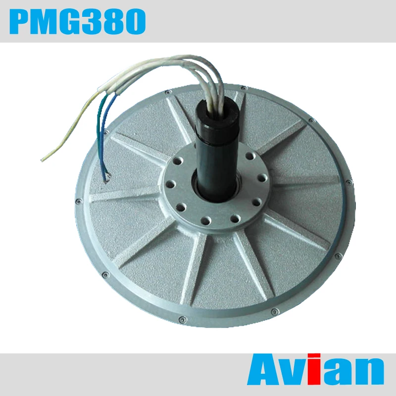 

PMG380 1KW 48V 96V 110V 220V 180RPM Coreless permanent magnet generator three phase wind generator CE certificated