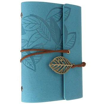 

Notebook Diary Journal Planner Blank Pages Loose Leaf 40 Sheets Soft Leather Cover Vintage style
