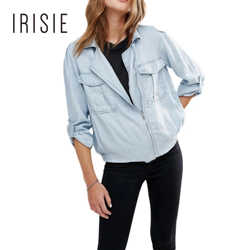 Newly Women Casual Hooded Color Block Top Zip up