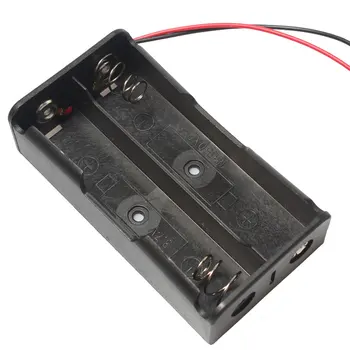 

40pcs/lot MasterFire 7.4V 2 x 18650 Battery Storage Holder 2 Slots Batteries Case Cover Box With Wired Lead/DC Connector