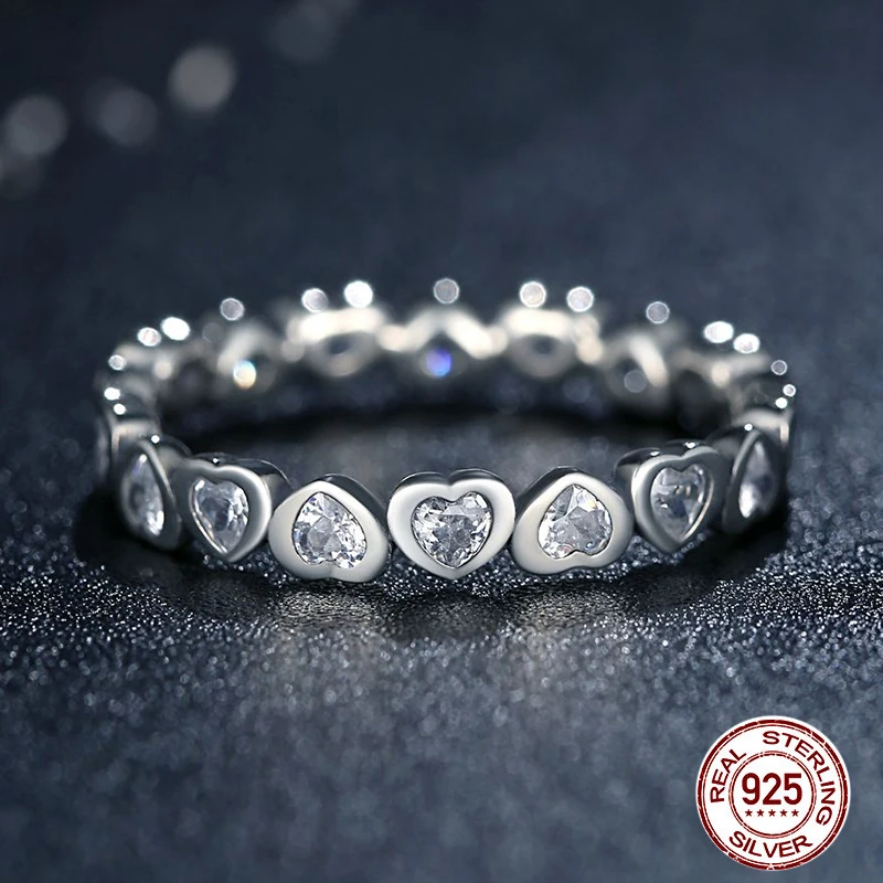 Pure 925 Sterling Silver Stackable Rings for women,s925 silver Forever