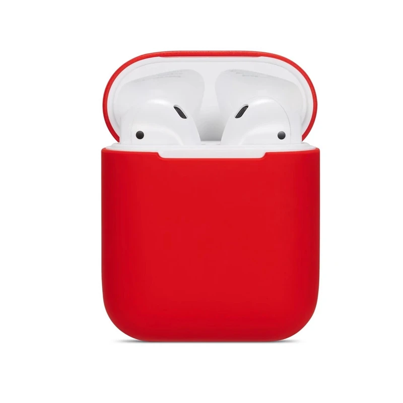 Силиконовый наушник чехол для Airpods 1 мягкий гибкий тонкий чистый яркий цвет беспроводной Bluetooth наушники чехол для Airpods чехол сумка