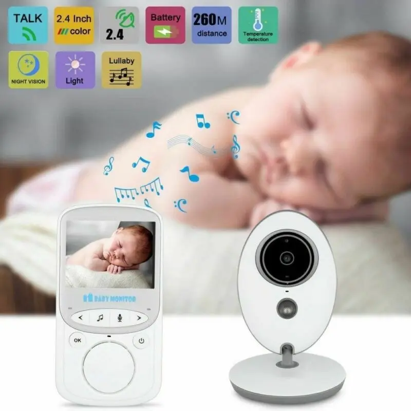 

Wireless 2.4GHz Digital Color LCD Baby Monitor Camera Night Vision Audio Video