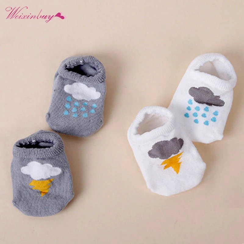 

Boys Baby Infant Girl Cloud Print Cotton Anti-slip Ankle Socks