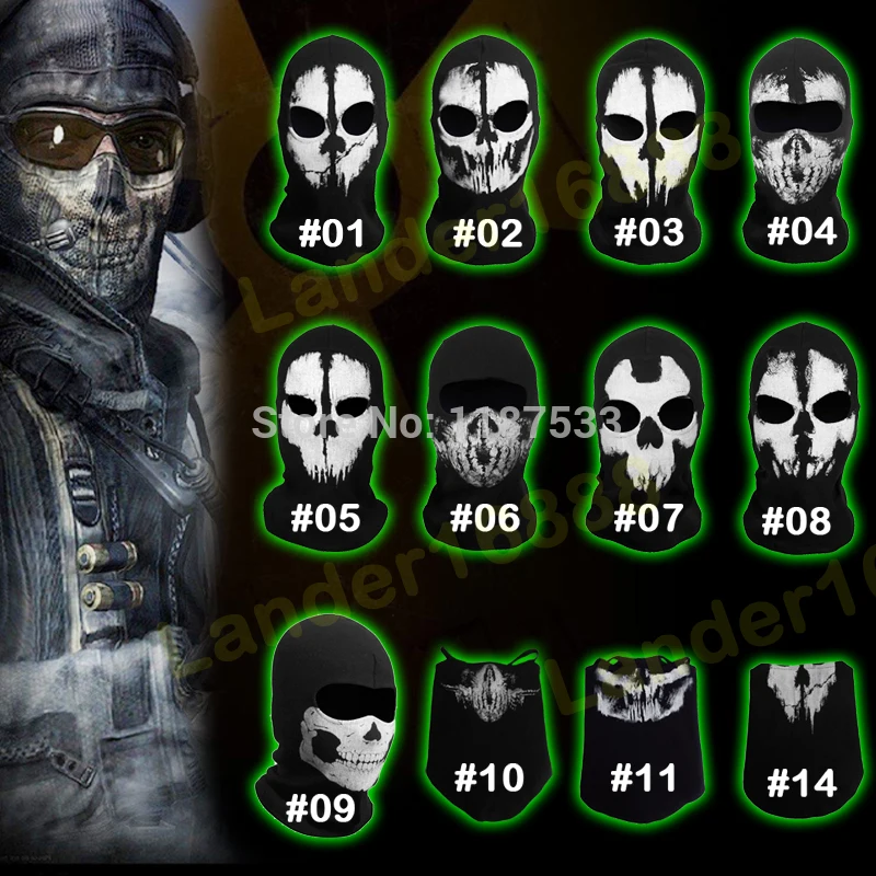 100 Original Ghost Masks Skull Balaclava Paintball Combat Army WarGame