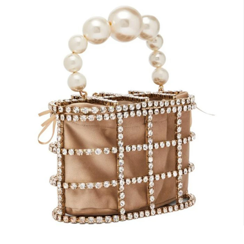 2019pearl Vintage Women Evening Bag Metal Hollow Out diamond Banquet Party Shoulder & Crossbody Bags Wedding Clutch Cage Handbag 2019pearl Vintage Women Evening Bag Metal Hollow Out diamond Banquet Party Shoulder & Crossbody Bags Wedding Clutch Cage Handbag