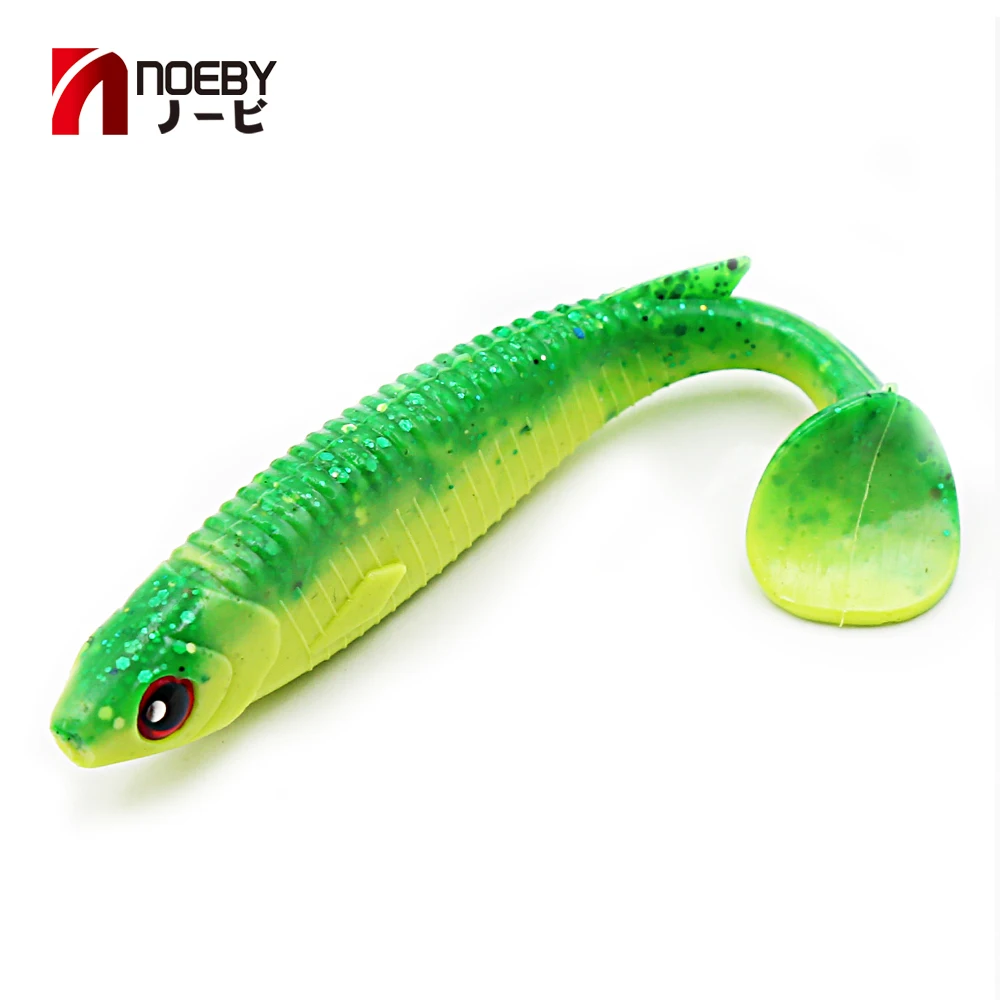 

Noeby Pesca Fishing Lure Tiddler Soft Baits 10cm 4 pcs/bag Lures for Fishing Simulation Soft Fish shad PVC Leurre Dur Peche