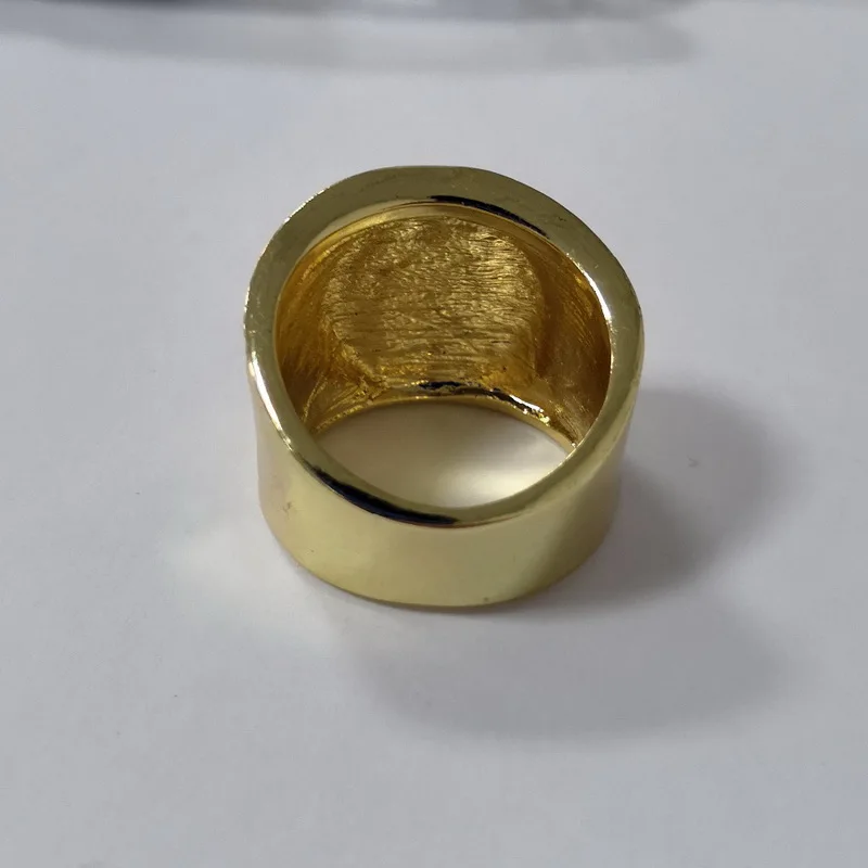 Роскошные золотые цвет Iced Out Bling большой круглый кольцо для мужчин хип хоп Micro Pave чешские камни мужской Jewelry интимные аксессуары L5N950