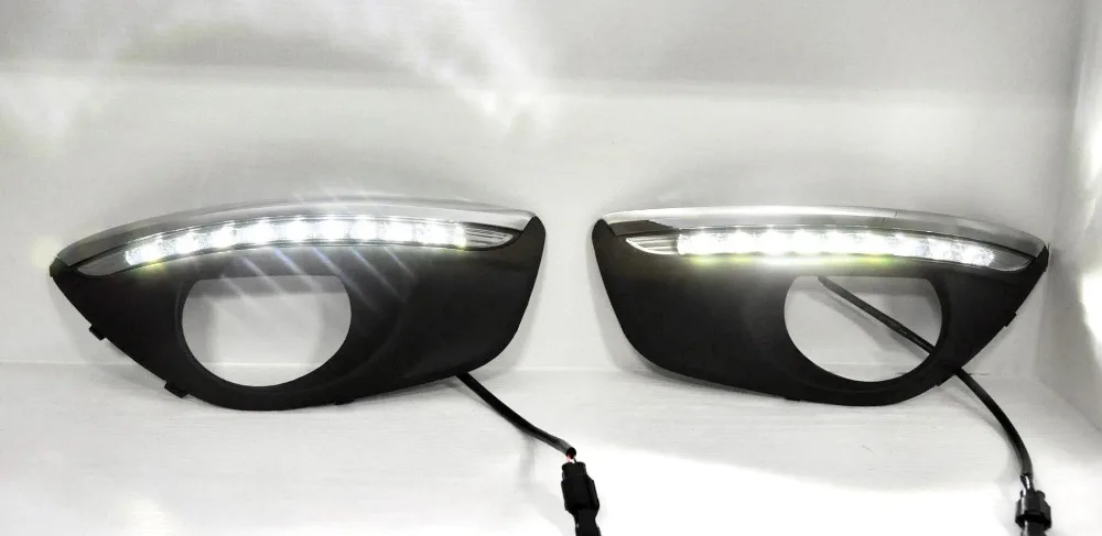 

Free shiping ! 12V 6000k LED Daytime running lights For Hyundai Santa Fe fog lamp