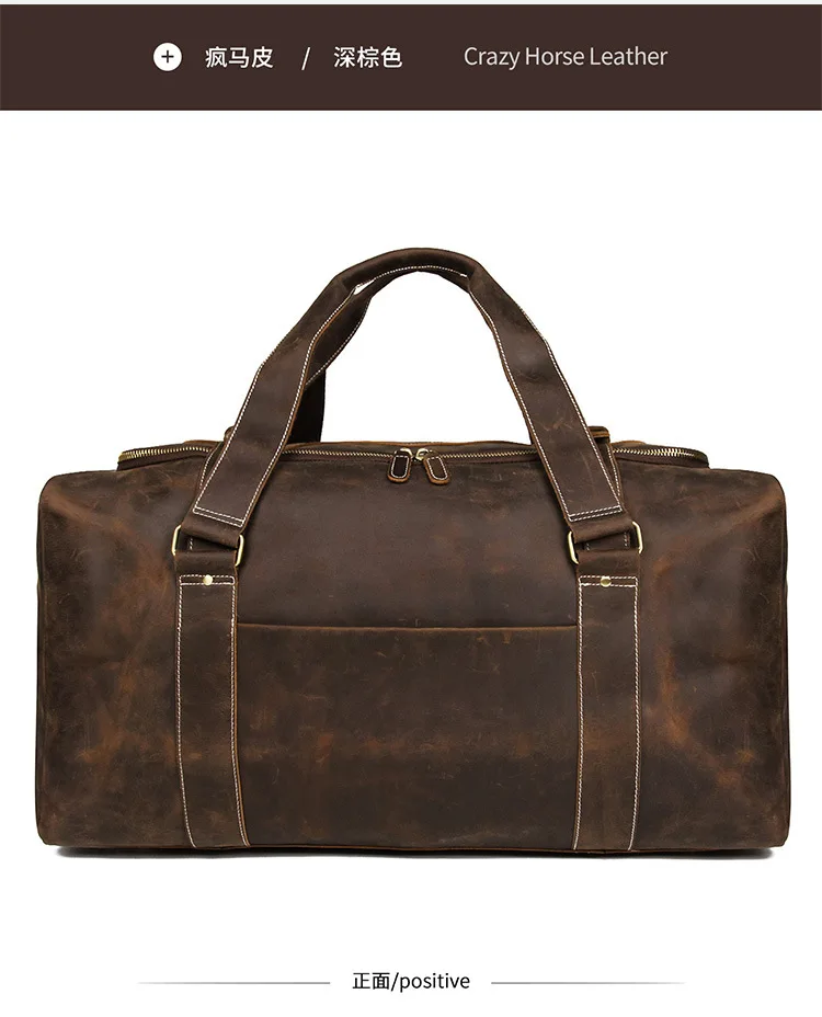 Мужская Дорожная сумка, Большая вместительная сумка из натуральной кожи, 27 дюймов, выходные сумки, мужская сумка-тоут, деловая, винтажная, дизайнерская сумка