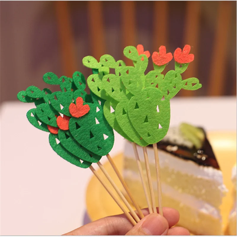 

6Pcs/lot cactus cake insert party decoration birthday party decorations kids happy birthday baby shower bachelorette party DIY