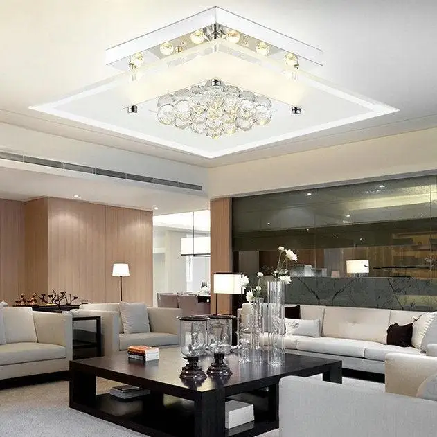 Lamparas de techo moderna de cristal llevà la luz de techo cuadrada luminaras párr sala deco.jpg