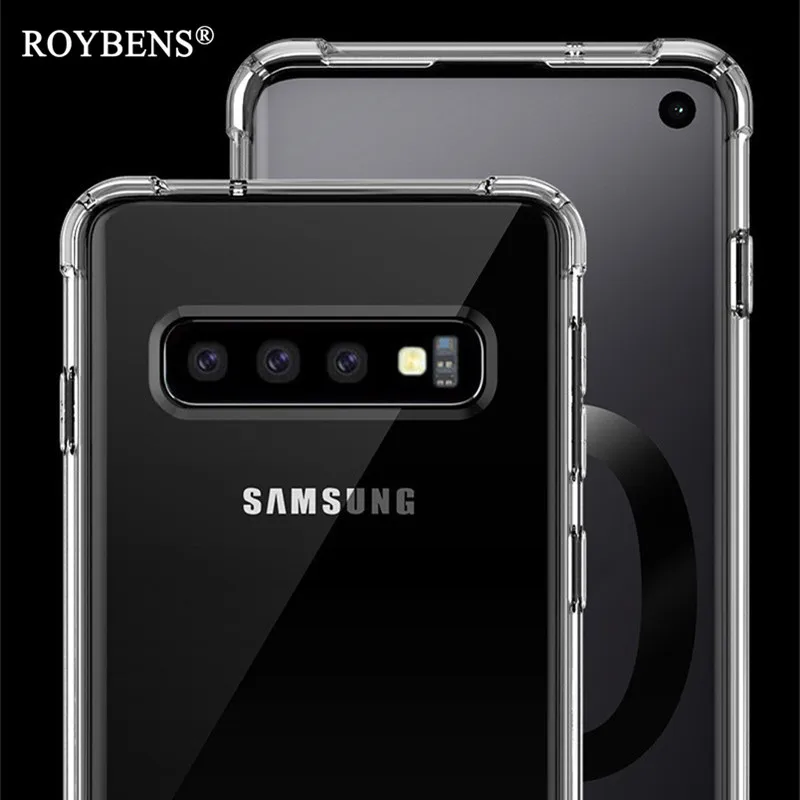 

For Samsung Galaxy S10 Plus Soft TPU Case Shockproof Transparent Silicone Back Cover For Samsung S10 E S10E Clear Phone Case