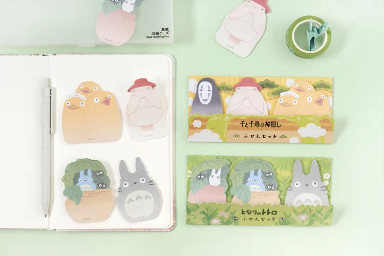 Kawaii No Face Man Totoro Sticky Notes Memo Pad Diary Stationary Flakes Scrapbook Decorative Cute Cartoon N Times Sticky