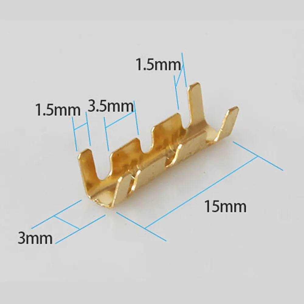 

100pcs Gold U-shaped Brass Buckle Terminal Docking Connector Line Pressing Button Can be used when the line is not long enough