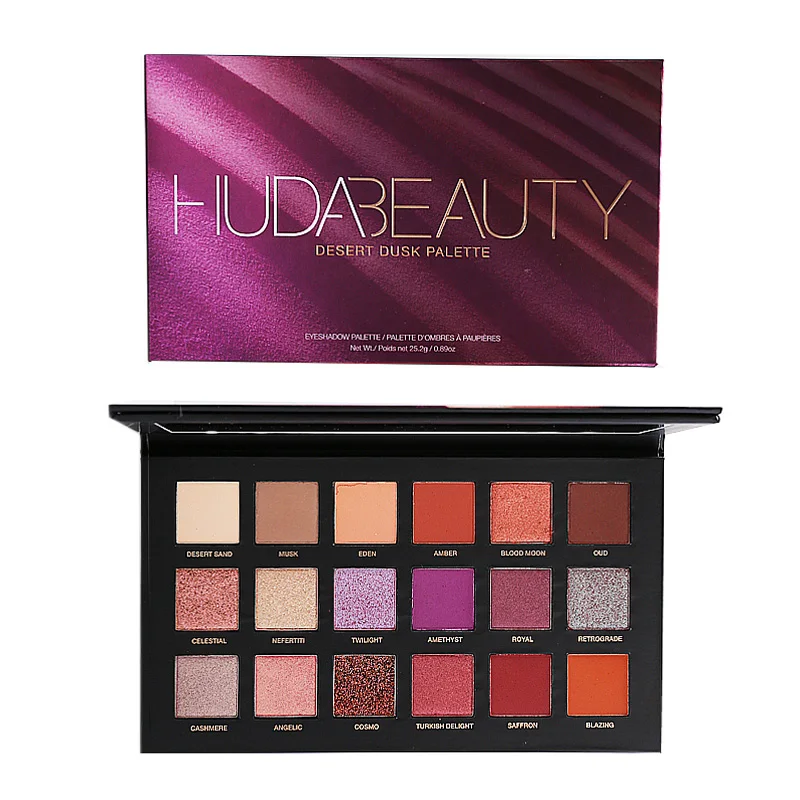 

Hudas Beauty Eyeshadow Palette 18 Colors DESERT DUSK Matte EyeShadow Glitter Eye Shadow Smoked MakeUp Palette Hudas Beauty Set