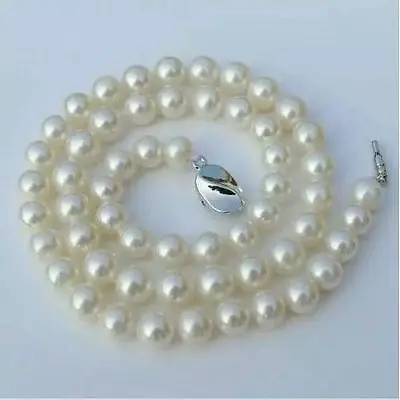 

Free Shipping >>new 10-11MM REAL SOUTH SEA AKOYA WHITE PEARL NECKLACE 18'' STERLING SILVER yjg8