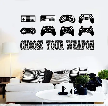 

Vinyl wall decal game quotes joystick video game stickers game room teen boy bedroom home decor wall sticker 2YX9