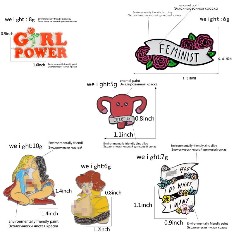 Феминизм, либерализм, ура! Женская Феминистская Мотивационная женская красная Роза девушка сила матки я делать то, что я хочу эмалированная брошь