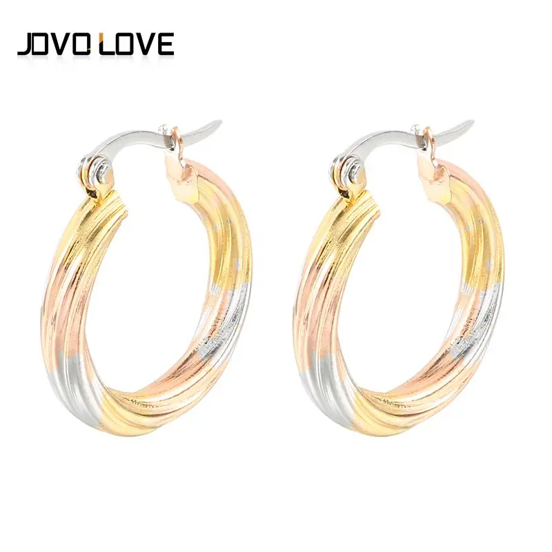 

Colorful Stainless Steel Hoop Earrings Personalized Gold Round Circle Women Earrings for Wedding Party Jewelry Accessories
