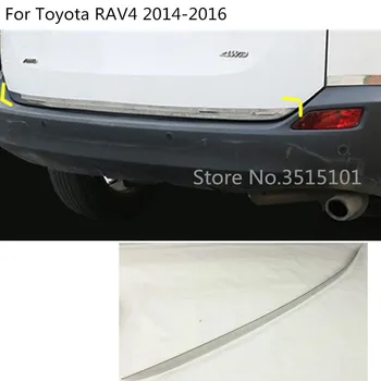 車カバーステンレス鋼リアテールドア下部テールゲートトランク蓋テールゲートトリム 1 個トヨタ RAV4 2014 2015 2016