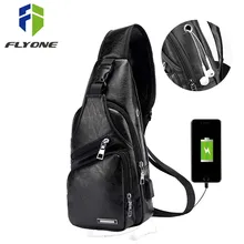 Мужская сумка через плечо с USB зарядкой на груди, дизайнерская сумка-мессенджер, кожаная сумка на плечо, диагональный треугопосылка, дорожная сумка