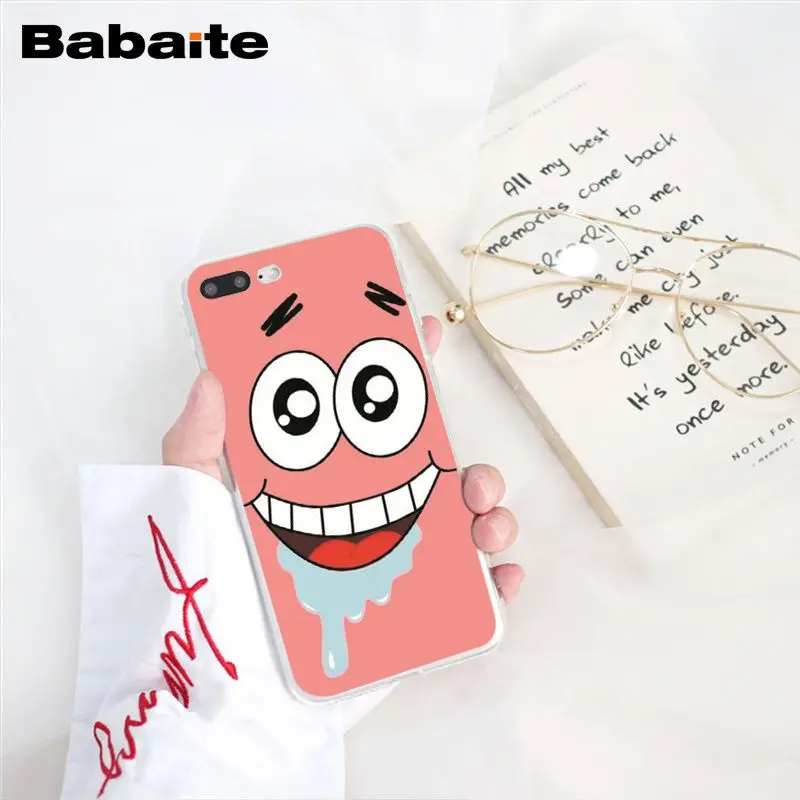 Babaite SpongeBob SquarePants Sponge Bob Phone Case for iPhone 6S 6plus 7 7plus 8 8Plus X Xs MAX 5 5S XR 10