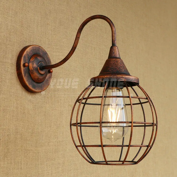 

simple modern style rust brown wall lamp for living Room, study, beding room