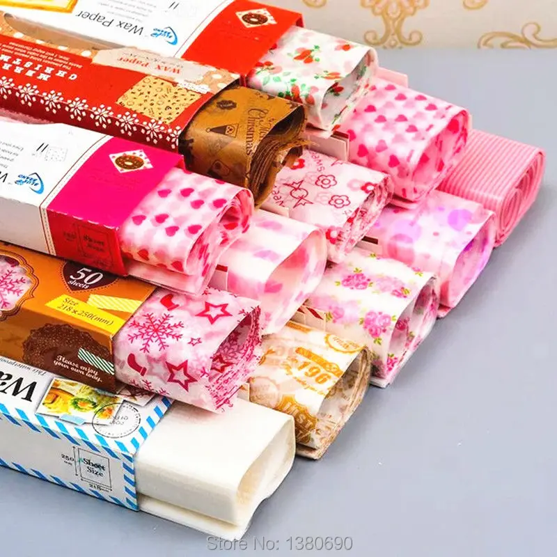50Sheet/lot Wax Paper Food Wrapping Paper Greaseproof