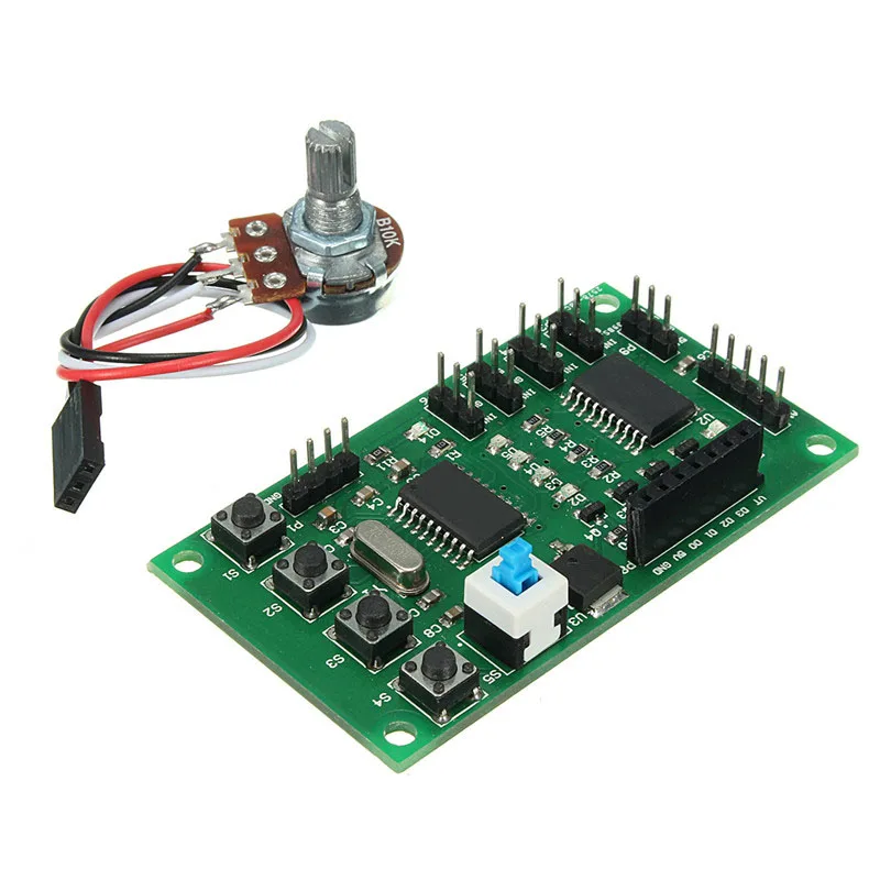 

1PC New Programmable 2/4 Phase 4/5 Wire Stepper Motor Driver Control Board Robot Car DIY 800mA 5-24V Durable Modules Board