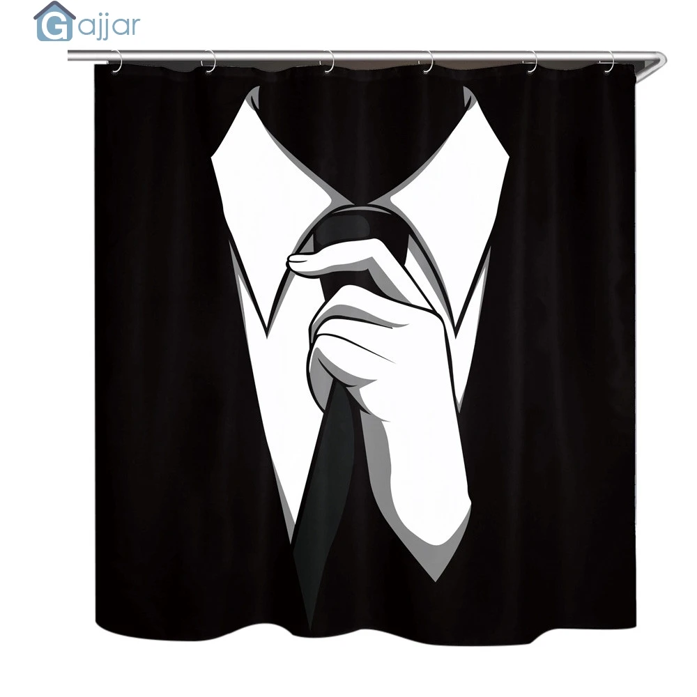 2019 HOT Sale Suit Tie Folding Waterproof For Bathroom  150*180cm  165*180cm 180 *180 cmCurtain  Shower  Cartoon Curtain 18Oct23