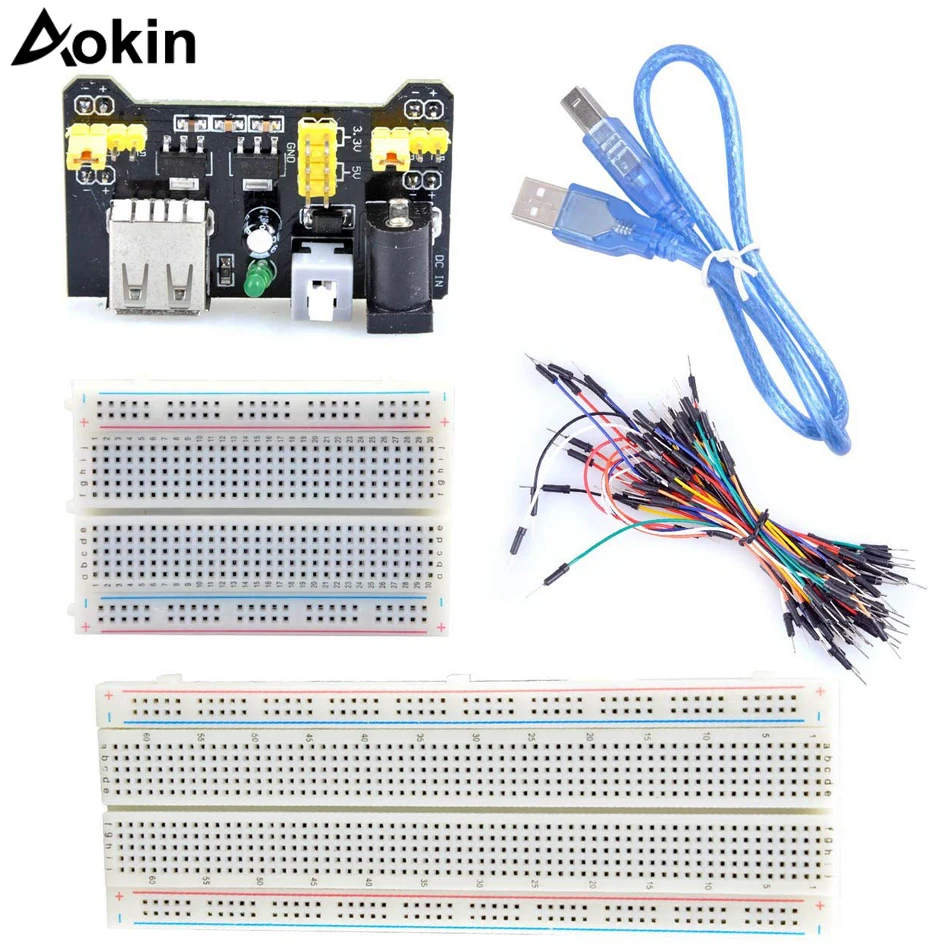 3.3V/5V MB102 Breadboard power module+MB 102 830 points Solderless