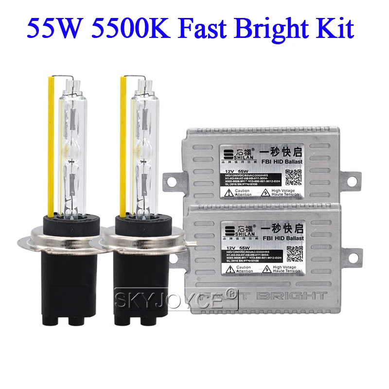 SKYJOYCE AC 12V 55W D2H Xenon HID Kit 5500K Fast Bright Car Headlight Kit Xenon H7 H11 H3 HB3 HB4 H1 55W Fast Start HID Ballast (10)
